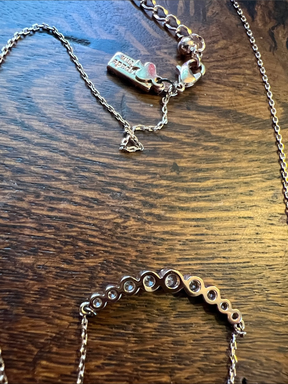 Kate Spade New York Rose Gold Full Circle Curved Bezel Bar Necklace - Picture 5 of 6